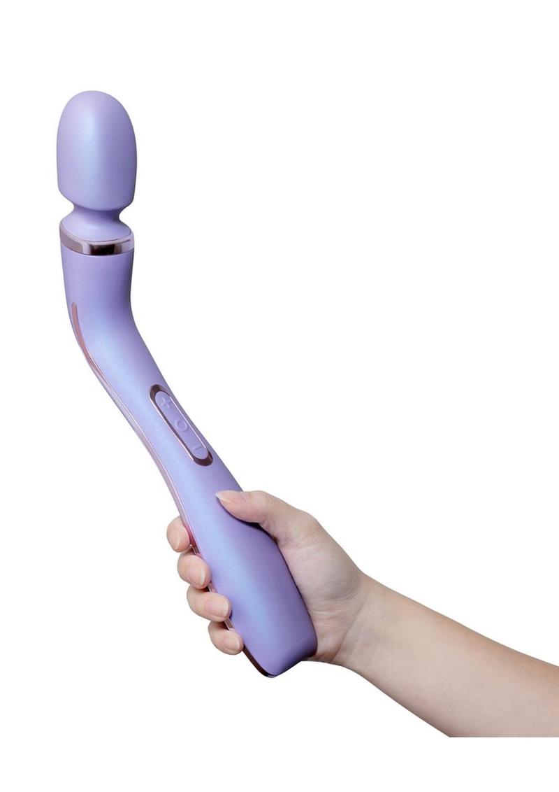 Wellness Eternal Wand Rechargeable Silicone Vibrating Wand with Remote Control - Lavender