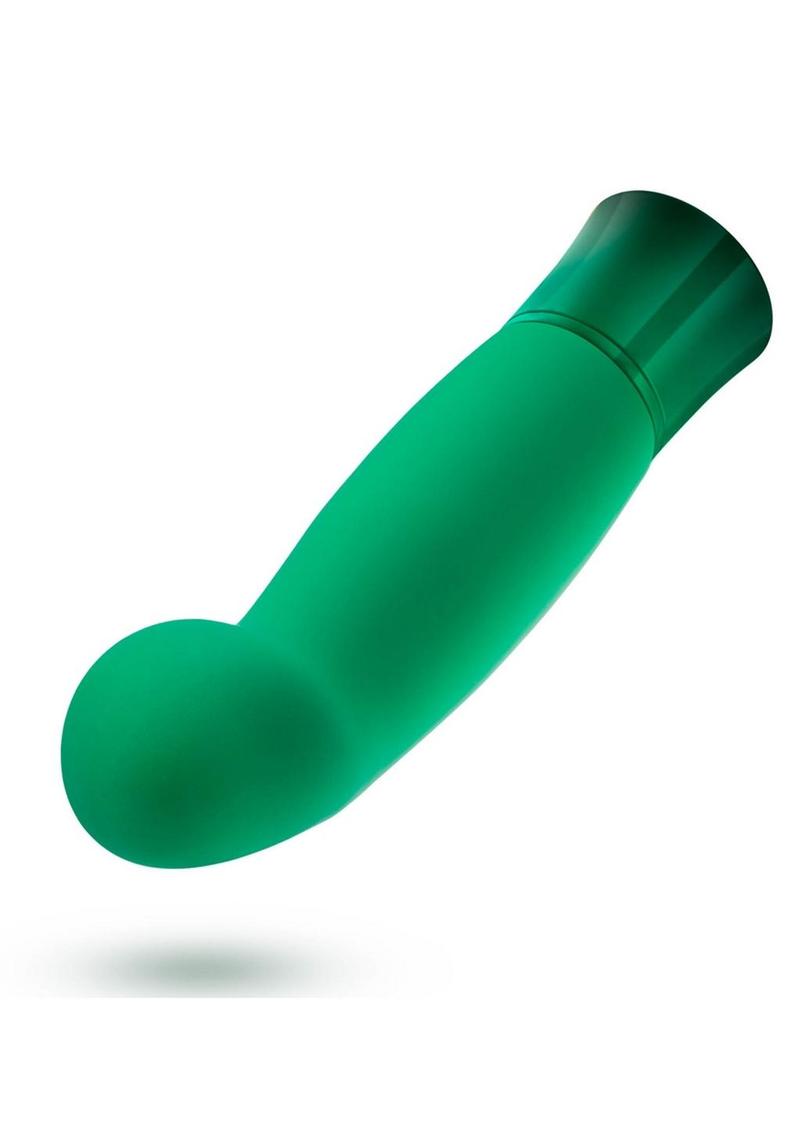 Oh My Gem Enchanting Rechargeable Silicone G-Spot Vibrator - Emerald