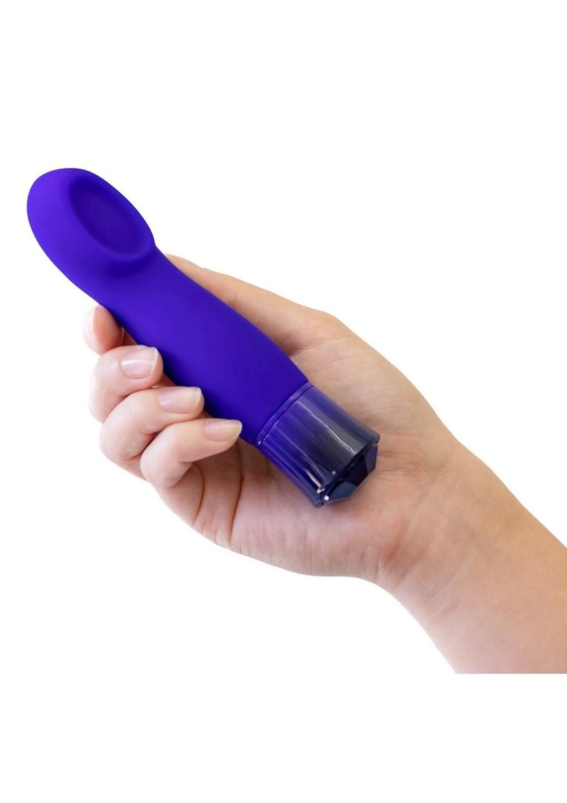 Oh My Gem Mystery Rechargeable Silicone G-Spot Vibrator - Sapphire