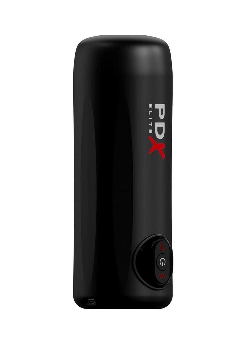 PDX Elite Moto Milker Rechargeable Masturbator - White/Black