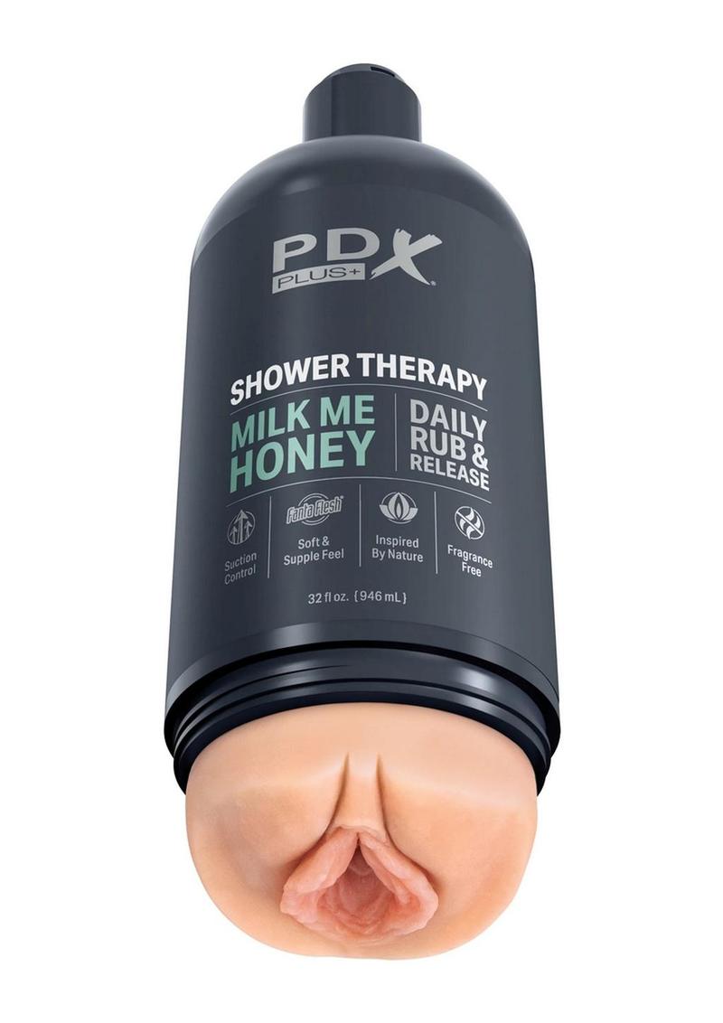 PDX Plus Shower Therapy Milk Me Honey Discreet Stroker - Vanilla