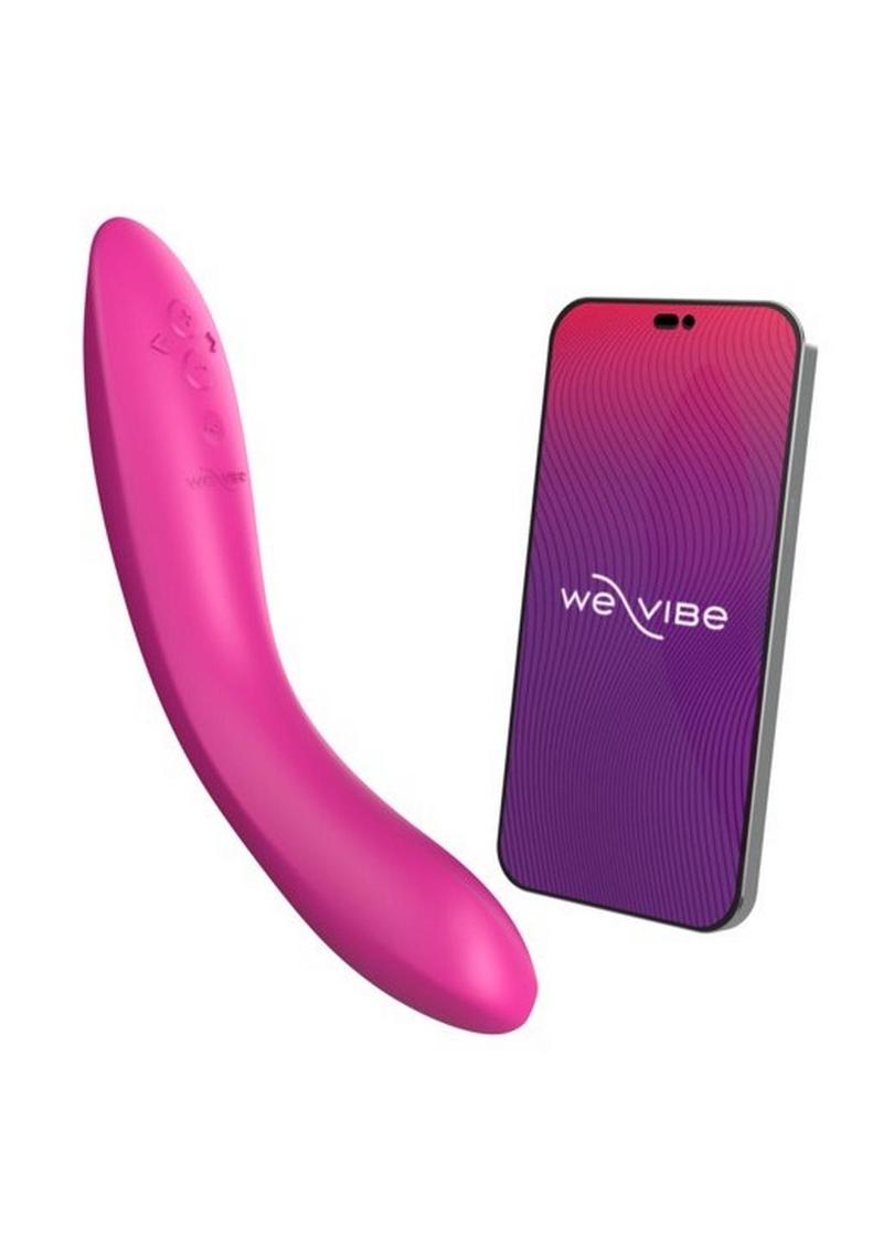 We-Vibe Rave 2 Twisted Pleasure Rechargeable Silicone G-Spot Vibrator - Fuchsia