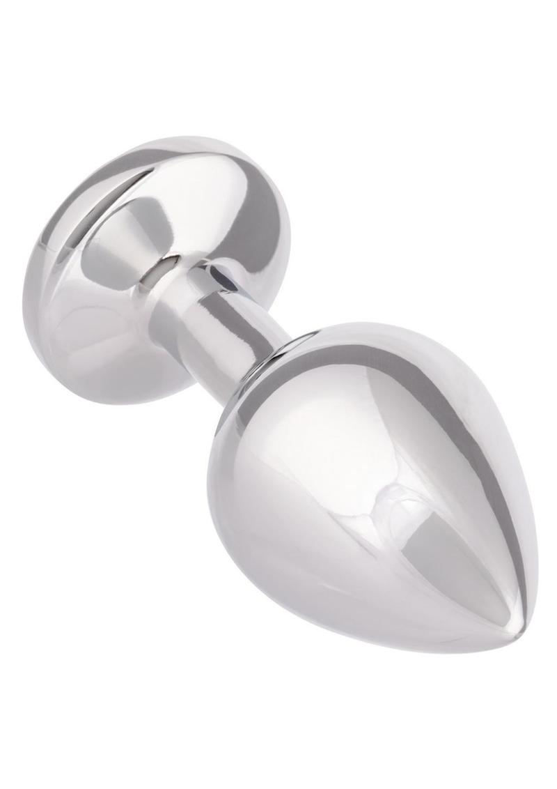 Jewel Amethyst Aluminum Anal Plug - Large - Purple