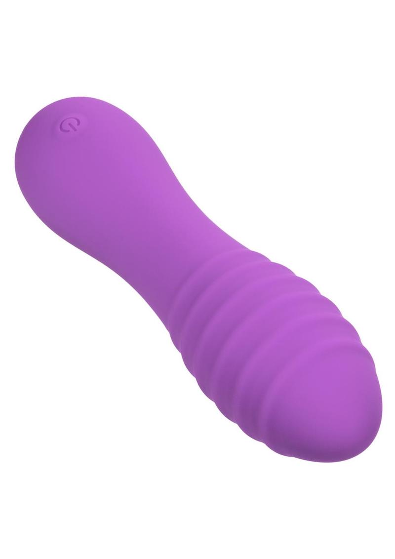 Bliss Liquid Silicone Ripple Rechargeable Vibrator - Purple