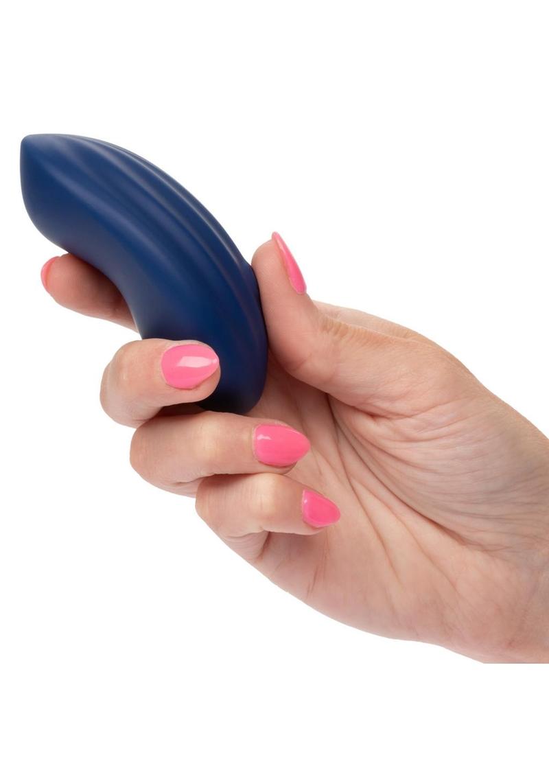 Cashmere Velvet Curve Rechargeable Silicone Massager - Blue