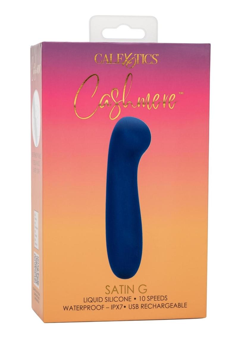 Cashmere Satin G Rechargeable Silicone G-Spot Vibrator - Blue