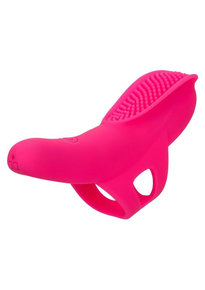 Neon Vibes The Nubby Rechargeable Silicone Finger Vibrator - Pink