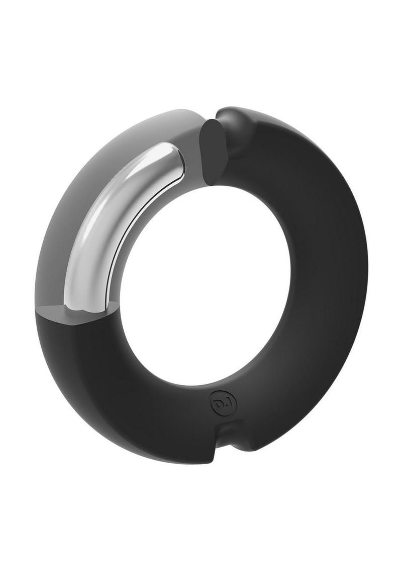 Merci Silicone Covered Metal Cock Ring 45mm - Black