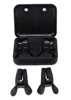 Merci Vibro Grippers Vibrating Nipple Clamps with Rechargeable Case - Black