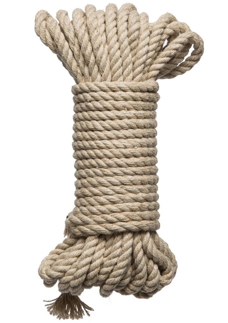 Merci Hogtied Bind & Tie 6mm Hemp Bondage Rope 30ft - Tan