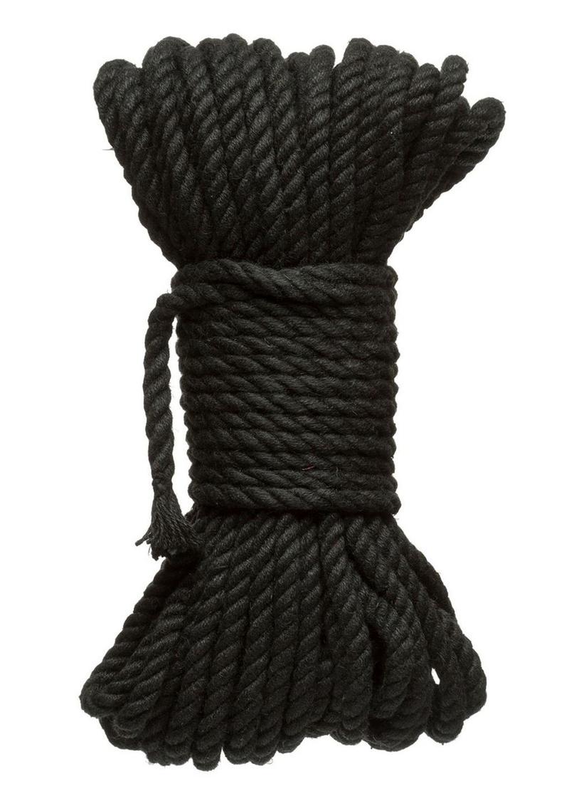 Merci Hogtied Bind & Tie 6mm Hemp Bondage Rope 50ft - Black