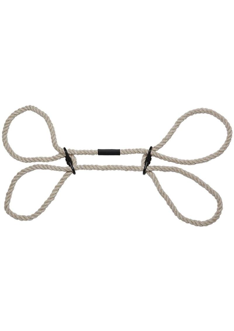 Merci Restrain 6mm Hemp Wrist or Ankle Cuffs - Tan