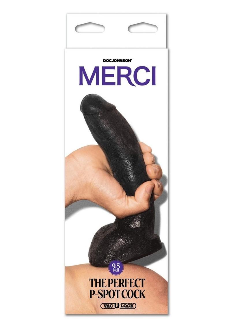 Merci The Perfect P-Spot Cock with Removal Vac-U-Lock Suction Cup 9.3in - Black