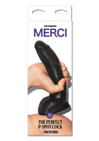 Merci The Perfect P-Spot Cock with Removal Vac-U-Lock Suction Cup 9.3in - Black