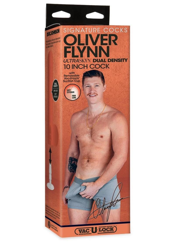 Doc Johnson Signature Cocks Ultraskyn Oliver Flynn Dildo with Removable Suction Cup 10in - Vanilla