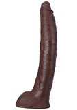Doc Johnson Signature Cocks Ultraskyn Damion Dayski Dildo with Removable Suction Cup 12in - Chocolate