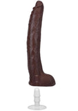 Doc Johnson Signature Cocks Ultraskyn Damion Dayski Dildo with Removable Suction Cup 12in - Chocolate