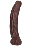 Doc Johnson Signature Cocks Ultraskyn Brickzilla Dildo with Removable Suction Cup 13in - Chocolate
