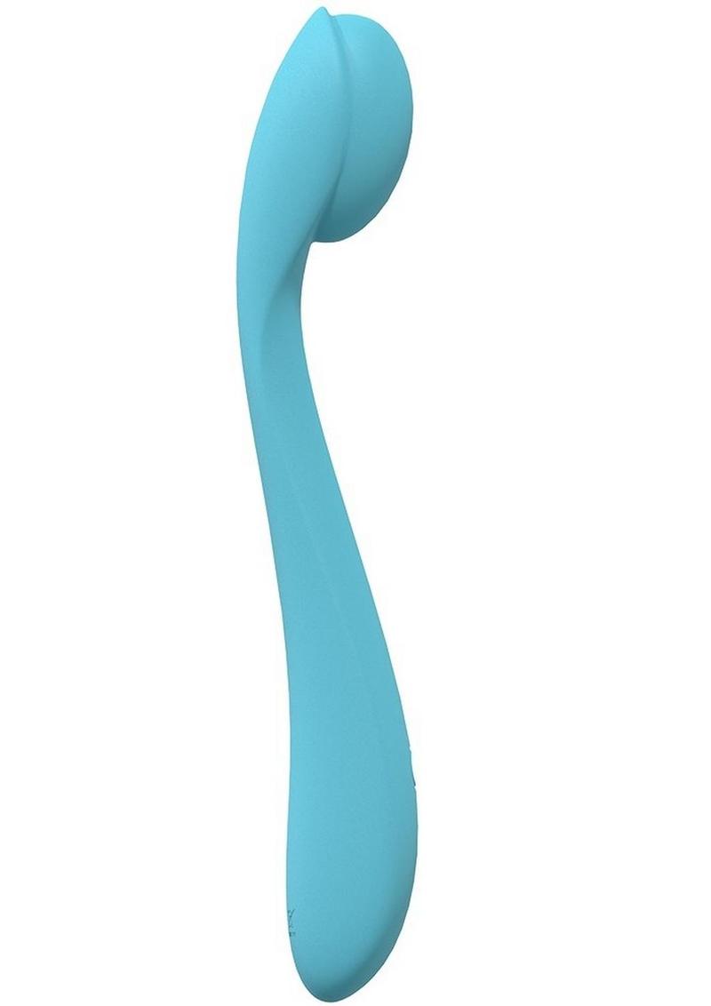 LoveLine Juicy Silicone Rechargeable 10 Speed Flexible Vibrator - Blue