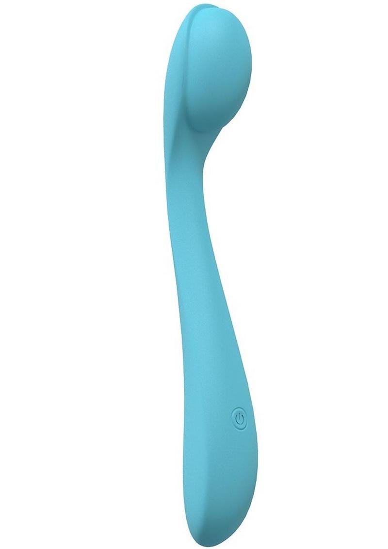 LoveLine Juicy Silicone Rechargeable 10 Speed Flexible Vibrator - Blue