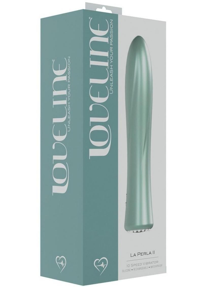 LoveLine La Perla II Rechargeable 10 Speed Vibrator - Green