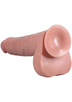 RealRock Ultra Realistic Skin Extra Large Straight Dildo with Balls and Suction Cup 14in - Vanilla