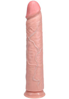 RealRock Ultra Realistic Skin Extra Large Straight Dildo with Suction Cup 14in - Vanilla