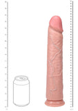 RealRock Ultra Realistic Skin Extra Large Straight Dildo with Suction Cup 14in - Vanilla