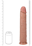RealRock Ultra Realistic Skin Extra Large Straight Dildo with Suction Cup 14in - Caramel
