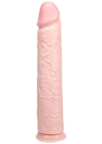 RealRock Ultra Realistic Skin Extra Large Straight Dildo with Suction Cup 15in - Vanilla