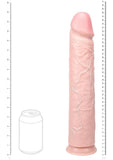 RealRock Ultra Realistic Skin Extra Large Straight Dildo with Suction Cup 15in - Vanilla