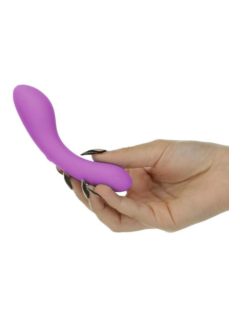 Swan Mini Swan Wand Rechargeable Silicone Glow in the Dark Massager - Purple