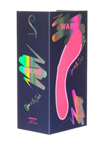Swan Mini Swan Wand Rechargeable Silicone Glow in the Dark Massager - Pink