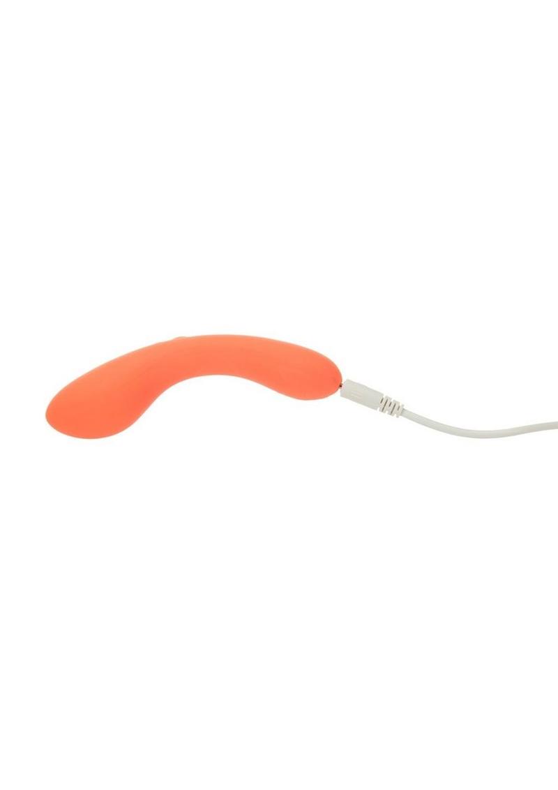 Swan Mini Swan Wand Rechargeable Silicone Glow in the Dark Massager - Orange