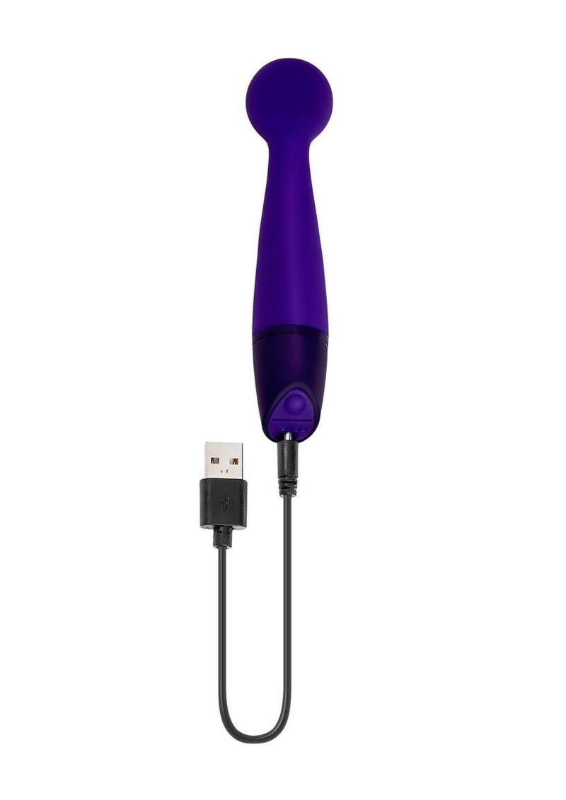 Selopa Gumball Rechargable Silicone Vibrating Wand - Purple