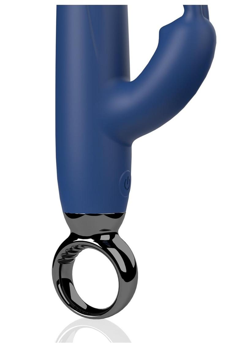 PrimO Rabbit Rechargeable Silicone Vibrator - Navy