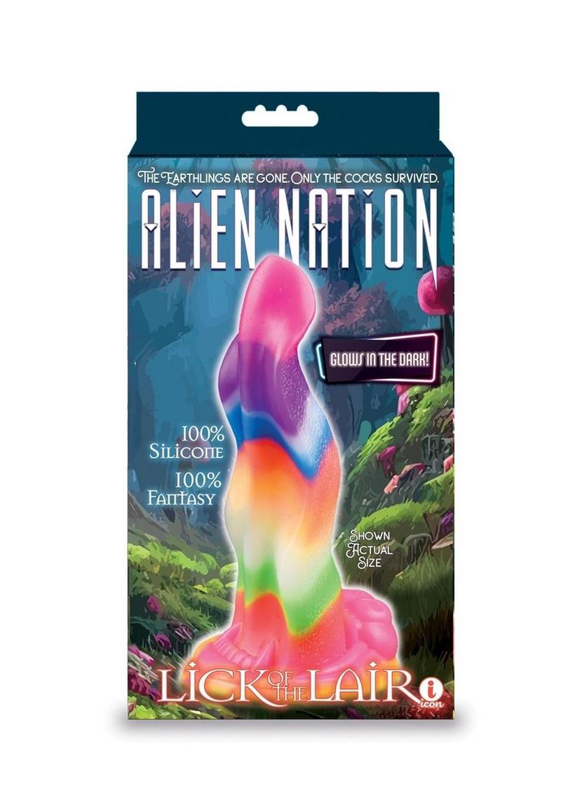 Alien Nation Lick of the Lair Silicone Glow in the Dark Creature Dildo - Multicolor