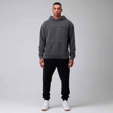 Talentless Circle Logo Embroidered Hoodie Steel Grey