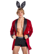 Playboy Men's Smoke Lounge Robe back view