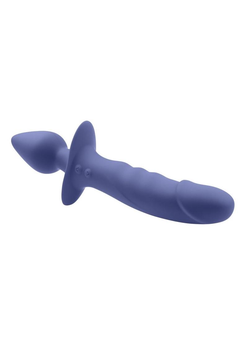 Gender X Dual Defender Rechargeable Silicone Dual Vibrator/Probe with Remote Control - Purple