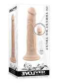 In Thrust We Trust Rechargeable Silicone Dildo with Remote Control - Vanilla