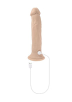 In Thrust We Trust Rechargeable Silicone Dildo with Remote Control - Vanilla
