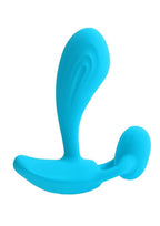 Gender X Wear Me Out Rechargeable Silicone Dual Vibrator with Remote Control - Blue