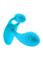 Gender X Wear Me Out Rechargeable Silicone Dual Vibrator with Remote Control - Blue