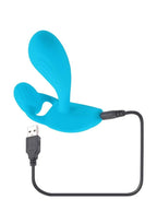 Gender X Wear Me Out Rechargeable Silicone Dual Vibrator with Remote Control - Blue