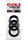 COLT 3 Ring Set Cock Rings - Black