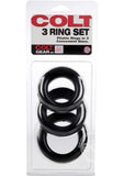 COLT 3 Ring Set Cock Rings - Black