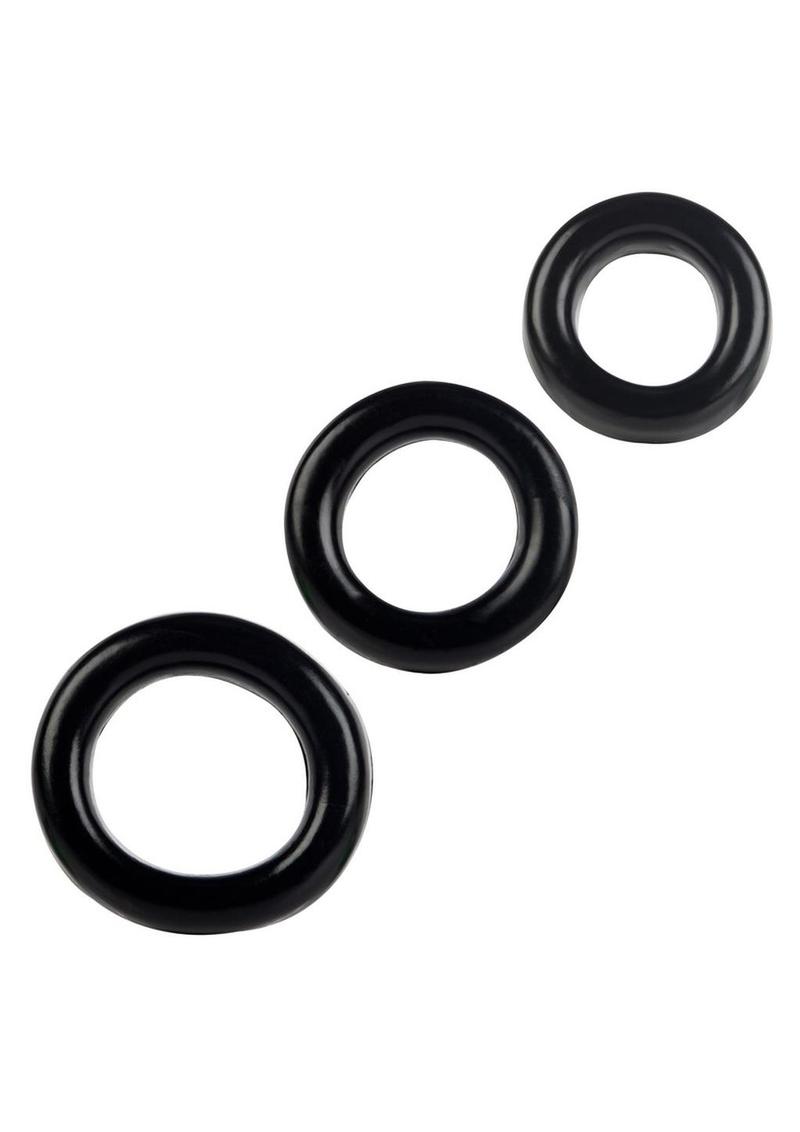 COLT 3 Ring Set Cock Rings - Black