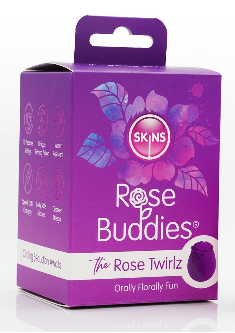 Skins Rose Buddies Rose Twirlz Rechargeable Silicone Clitoral Vibrator - Purple