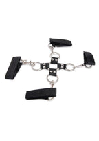 Lux Fetish Hogtie & Ball Gag Kit (7 Piece) - Black